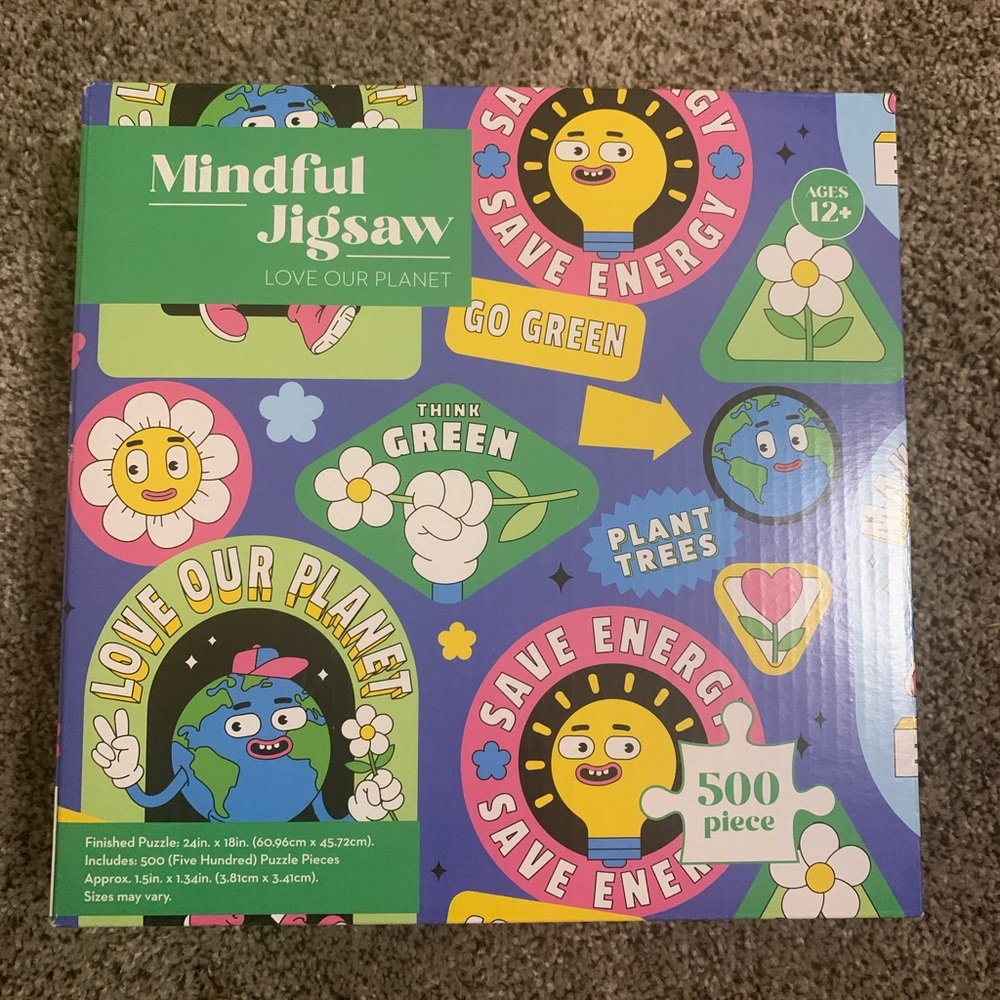 Love Our Planet Puzzle - Blue and Green